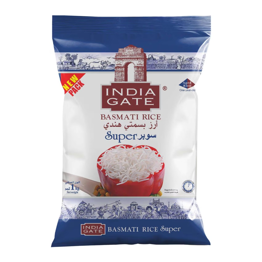India Gate Super Basmati Rice, 1kg