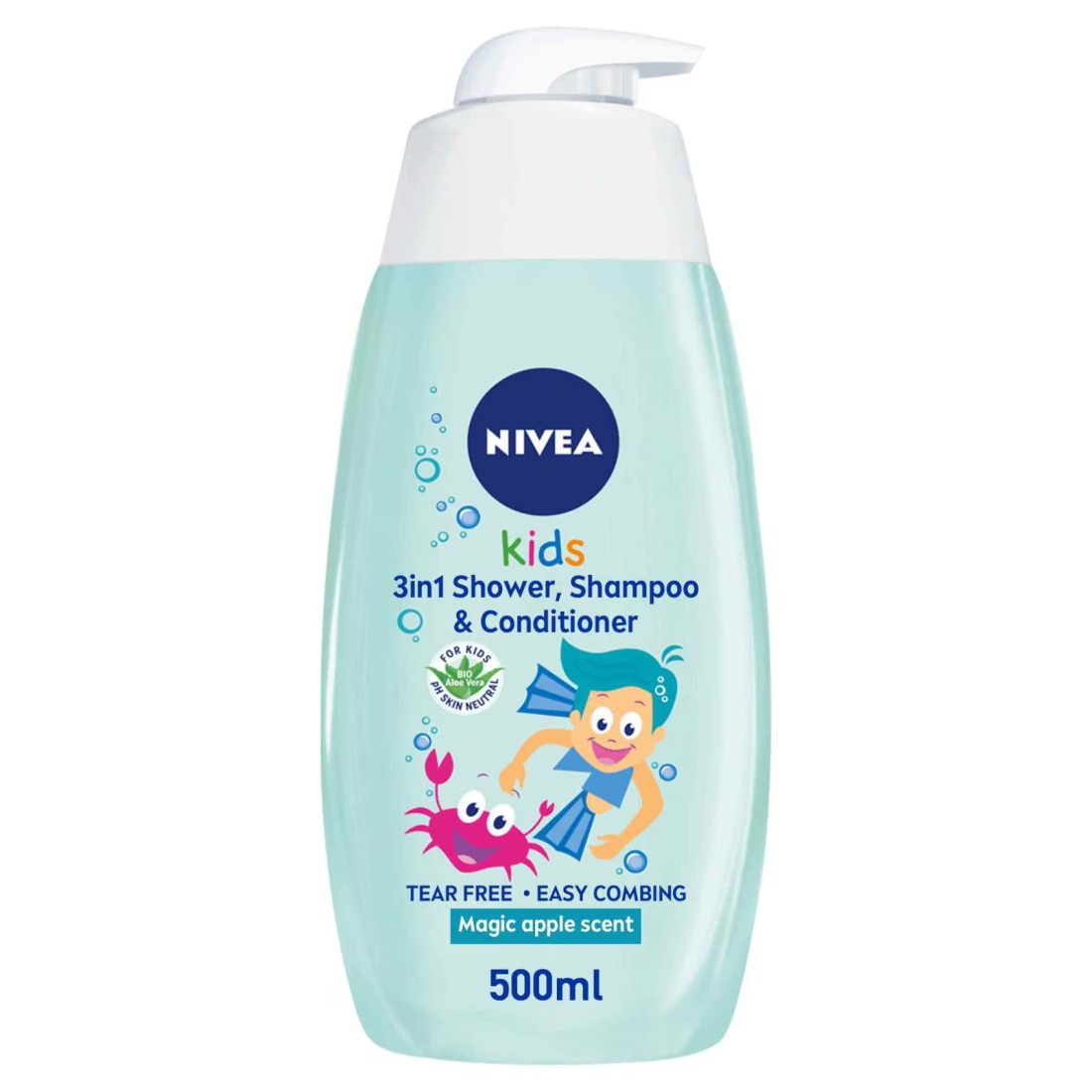 NIVEA 3in1 Kids Shower, Shampoo &amp; Conditioner 500ml