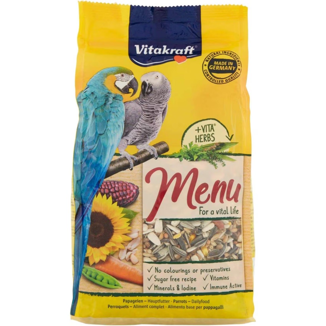 Vitakraft Premium Menu Parrot Food 1kg