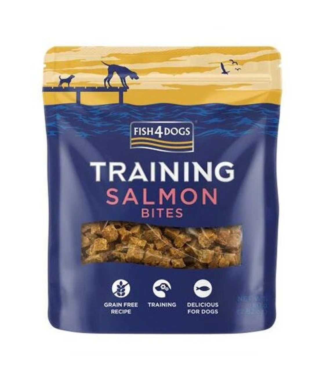 Fish 4Dogs Training Salmon Bites Dog Treats -80G
