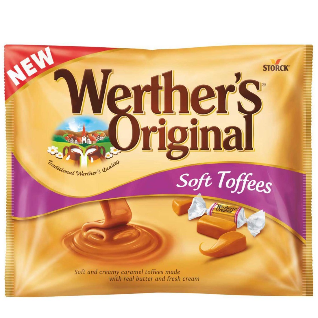 Storck Werther&#39;s Original Soft Cream Caramel Toffees, 600g