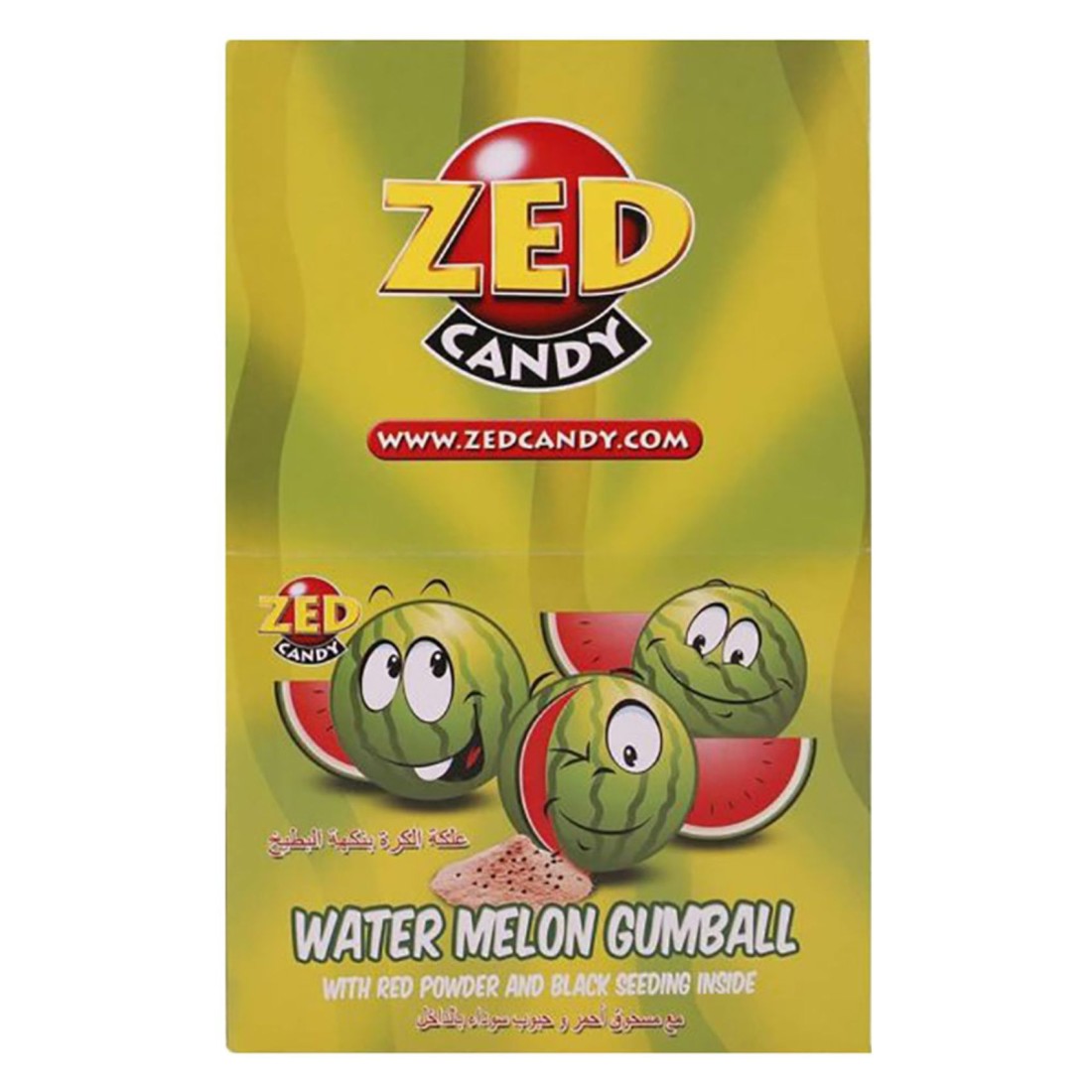 Zed Candy Watermelon Gumball Candy, 34.7g Pack of 40