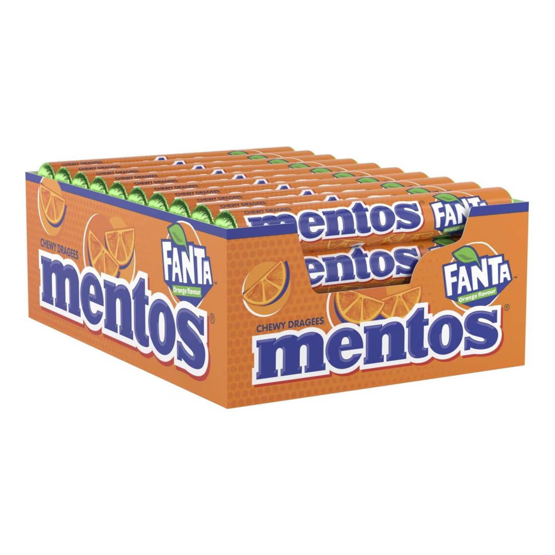 Mentos Fanta Chewy Candy Orange Flavor 38g Pack of 40