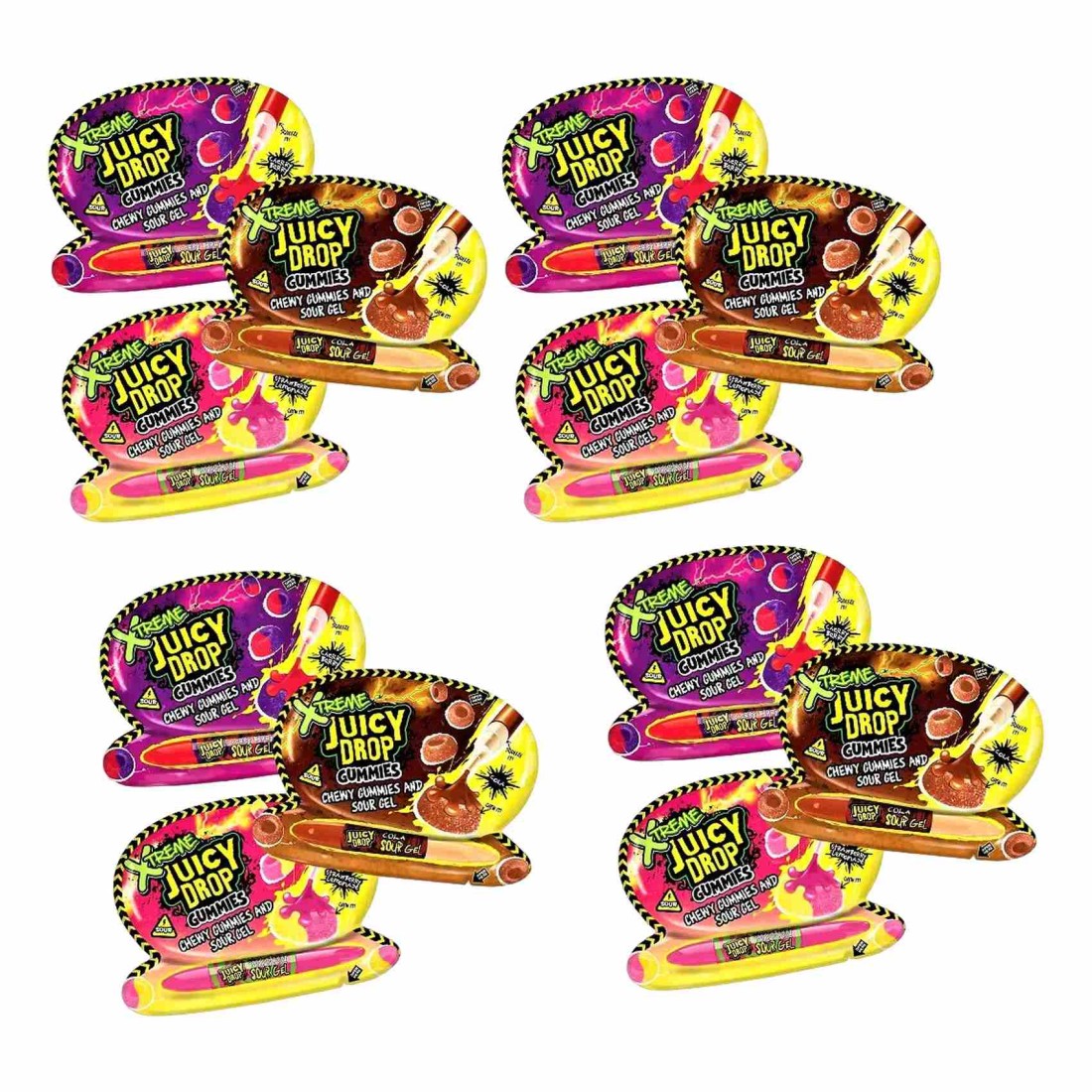 Bazooka Xtreme Juicy Drop Gummies Pen 57g Pack of 12