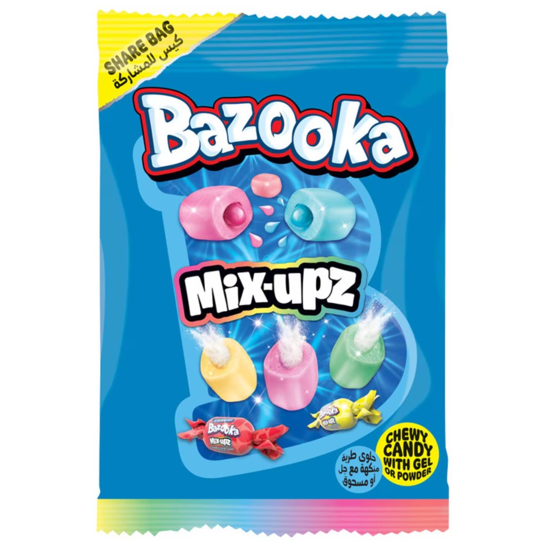 Bazooka Mix-Upz Flavoured Chewy Candy 120g