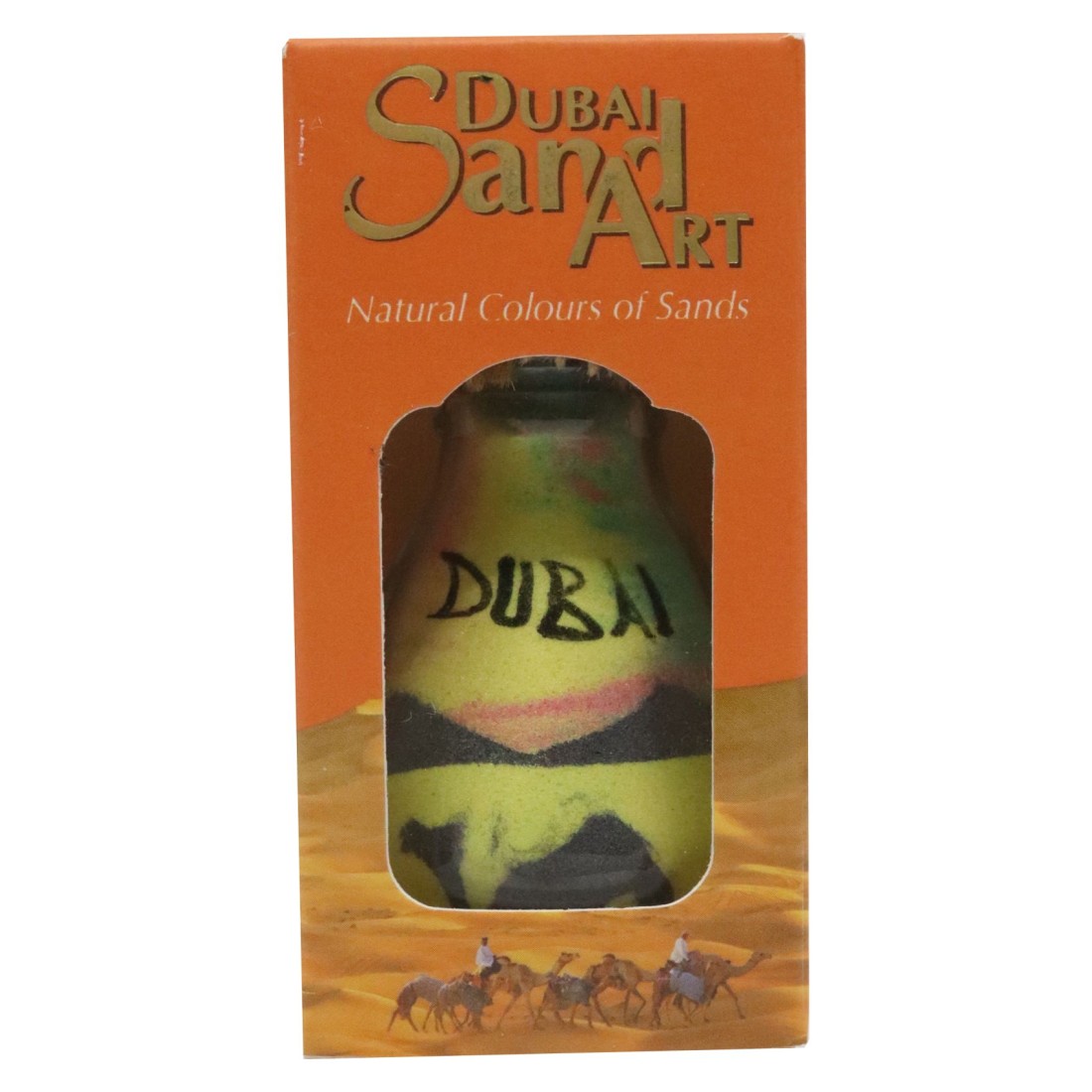Dubai Sand Art Round Sand Bottle With Sack Small Multicolour