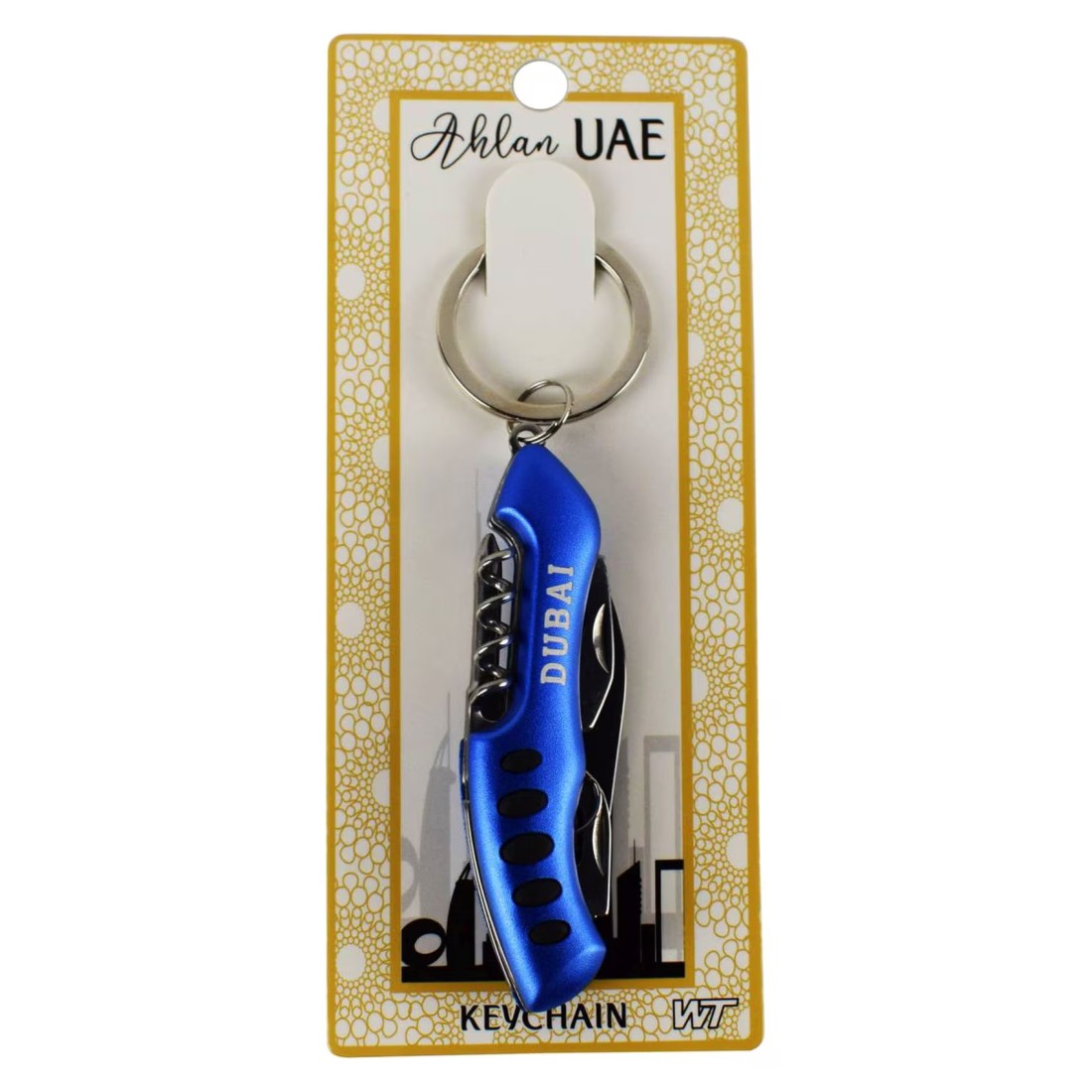 Winds Trading Ahlan UAE Dubai Multi-Functional Knife 1 Blue And Silver