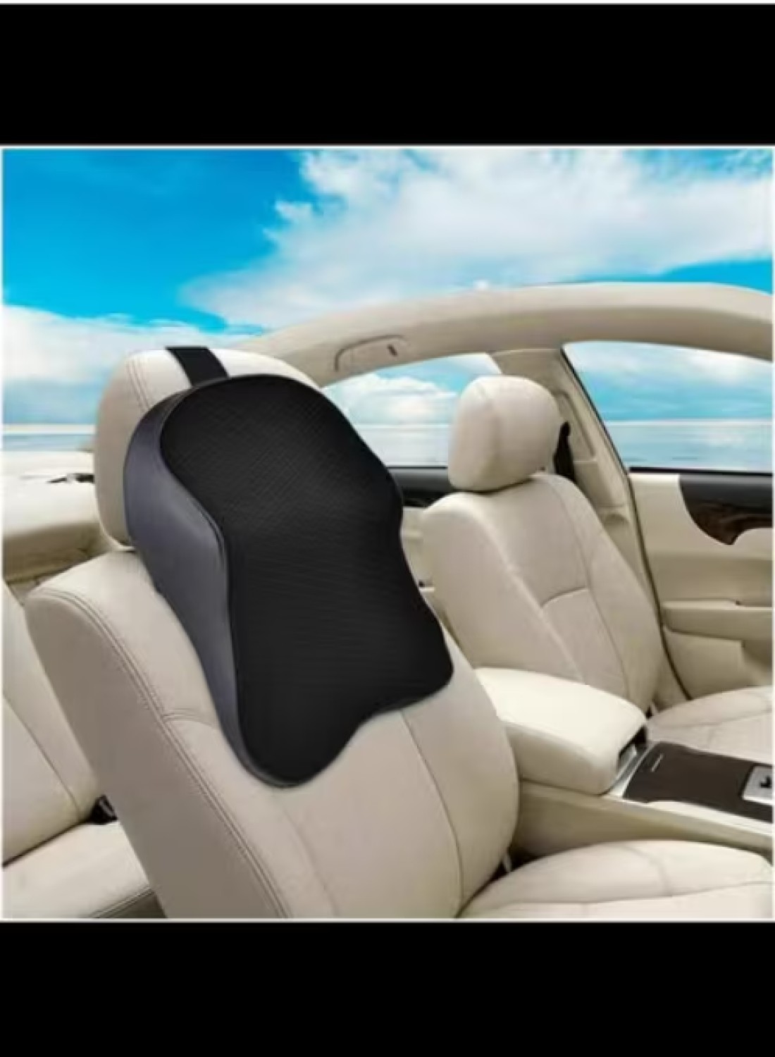 Radiotronics Car Seat Headrest Pad Memory Foam Pillow Head Neck Support Soft Cushion
