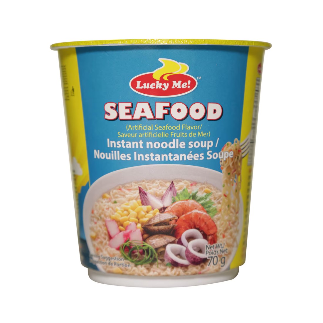 Lucky Me! Seafood Flavour Instant Noodle Soup, 70g