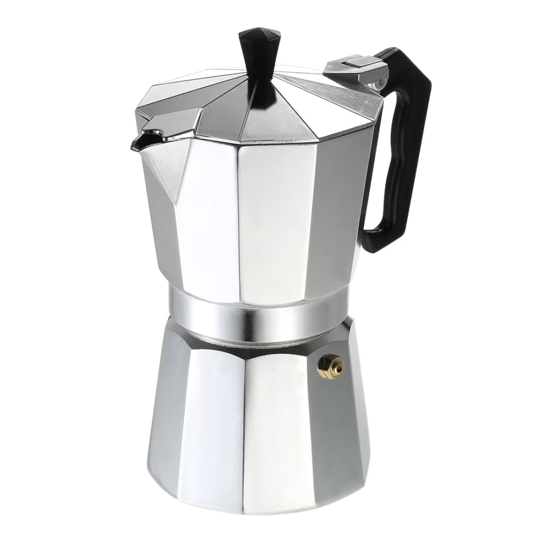 Decdeal - 3-Cup Aluminum Espresso Percolator Coffee Stovetop Maker Mocha Pot for Use on Cooker Gas Stove Electrothermal Furnace