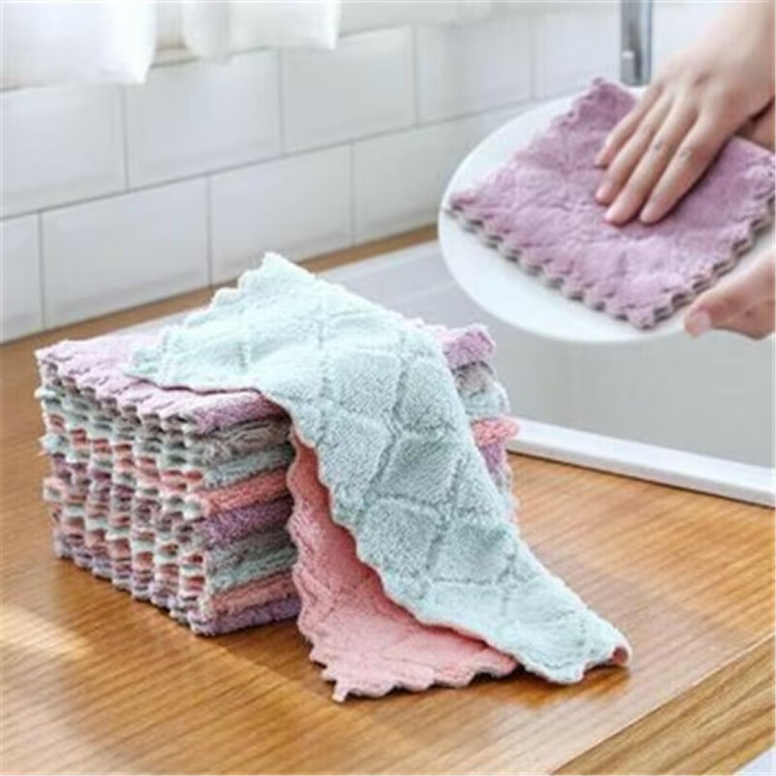 Aiwanto 10Pcs Kitchen Cleaning Towels Wiping Wiper Towel East Water Absorbing Cleaning Towels Car Wiping Towels