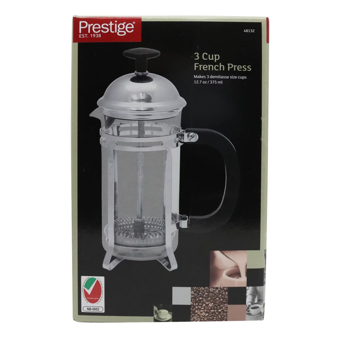 Prestige 3 Cups French Press Clear 375ml