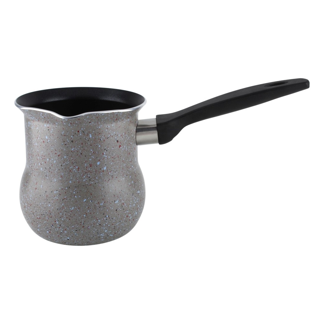 Marble Coffee Warmer With Black Handle Grey 9cm