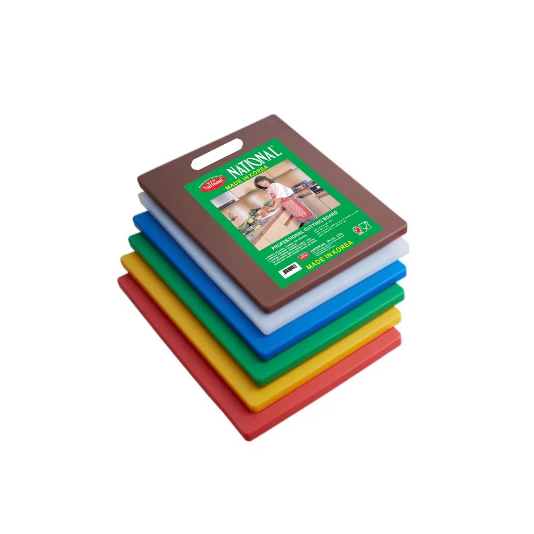 National Professional Cutting Board Medium Assorted 410x250x20mm