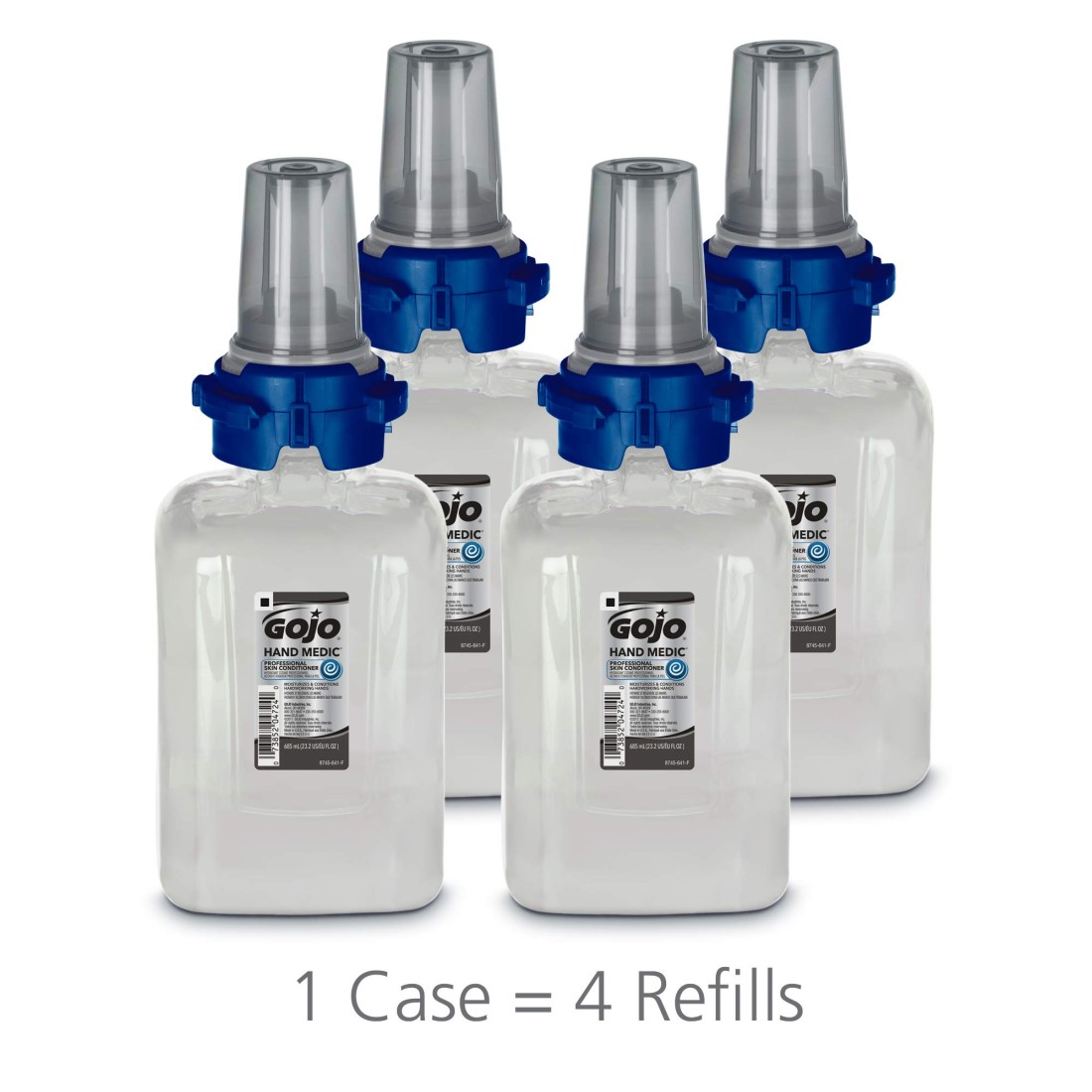GOJOHAND MEDIC Professional Skin Conditioner for Industrial Environments Fragrance Free 685 mL Conditioner Refill ADX7 Dispenser Pack of 4 874504