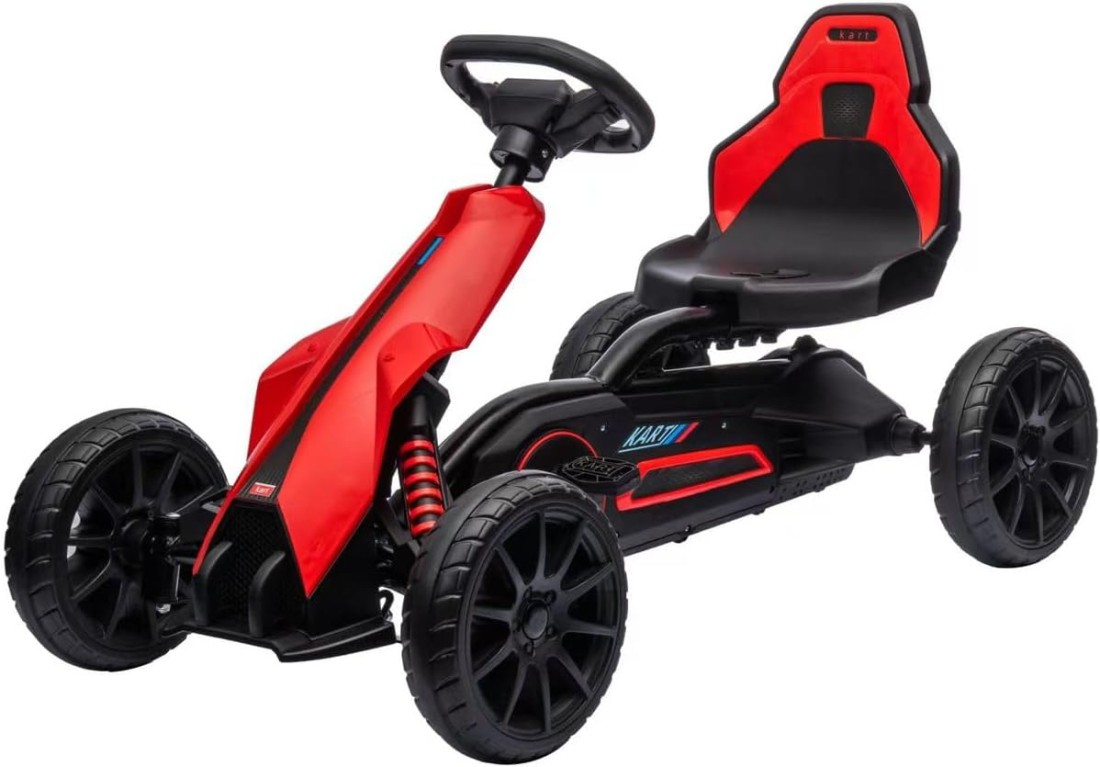 Lovely Baby Pedal Car LB 6005 Pedal Go Kart, Ride On Toys For Boys And Girls, Go Kart, Ride On Car, Outdoor Toys, Beats Every Tricycle, Adaptable To Body Lenght - Red