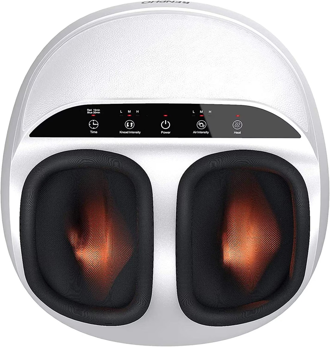 Renpho Foot Massager Machine With Heat, Shiatsu Massager Deep Kneading Therapy, Air Compression, Relieve Foot Pain From Plantar Fasciitis, Improve Blood Circulation (Panel Control)