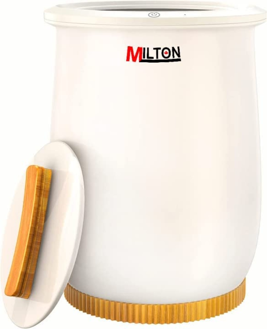 Milton Bucket Style Towel Warmer, Luxury Bucket Towel Warmer, Large Towel Warmer for Bathroom, Auto Shut Off, Fits Up to Two 40&quot;X70&quot; Oversized Towels, Bathrobes, Blankets, PJ&#39;s &amp; More, White, CL1.