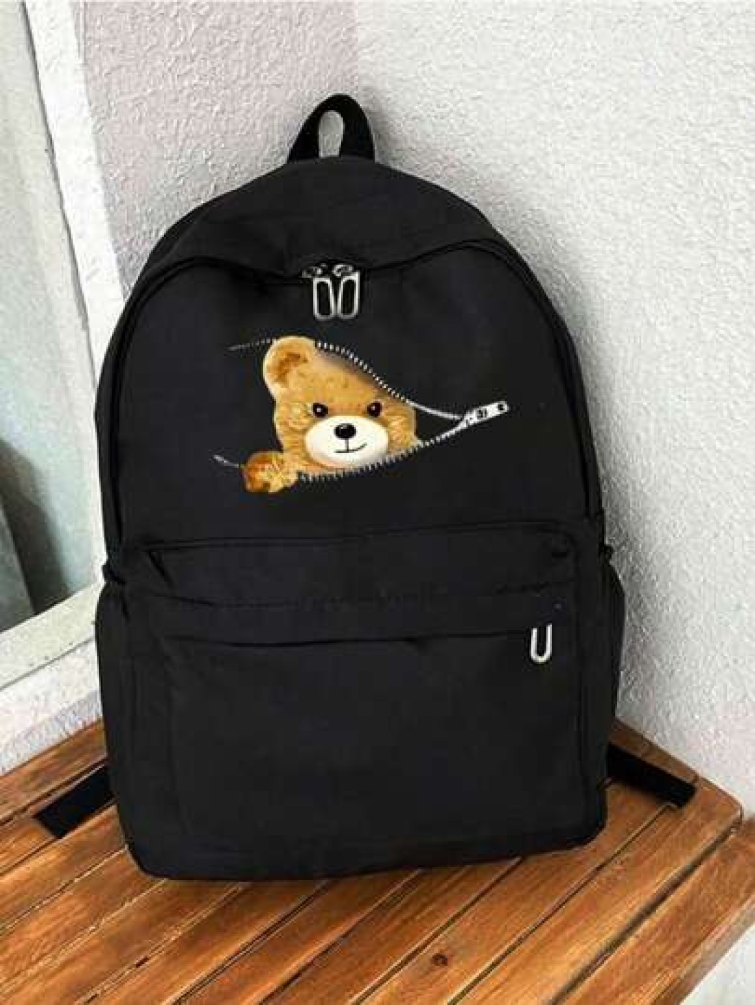 Zipper Cat Casual Backpack Large Capacity Computer Bag Outdoor Travel Backpack Large Capacity Practical Letter Graphic Casual Backpack For Teen Girls Girl High School Students College Students With Mu