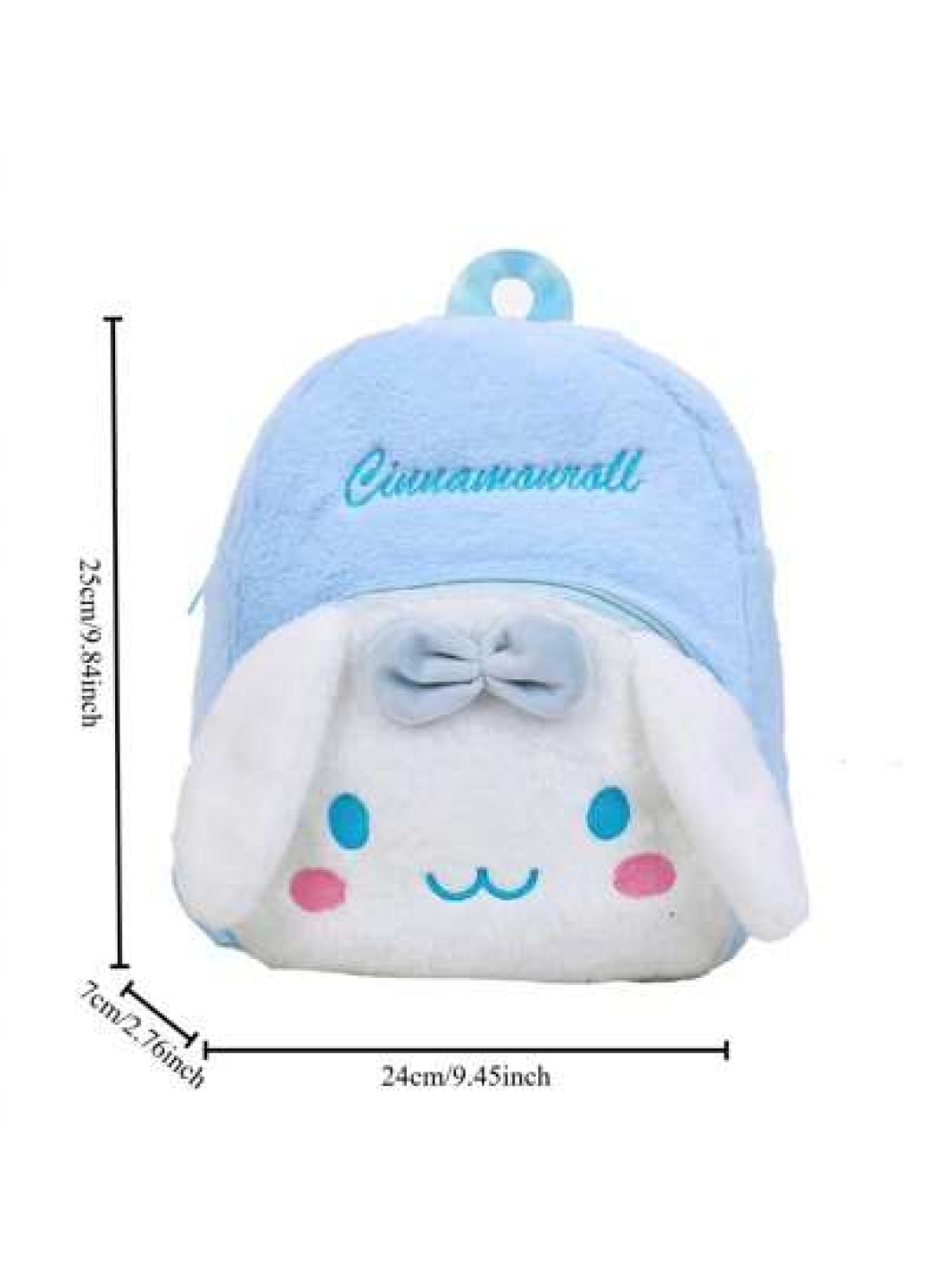 Sanrio حقيبة مدرسية صغيرة لأطفال كارتون Kuromi و Melody من سانريو، ظهر كرتوني لطيف من القطيفة
