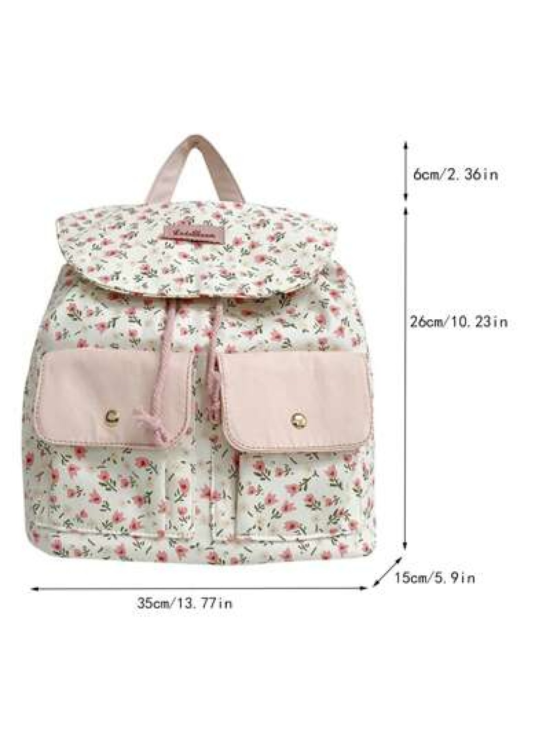 New Outdoor Travel Storage Mini Backpack For Girls Floral Pattern Lightweight School Bag