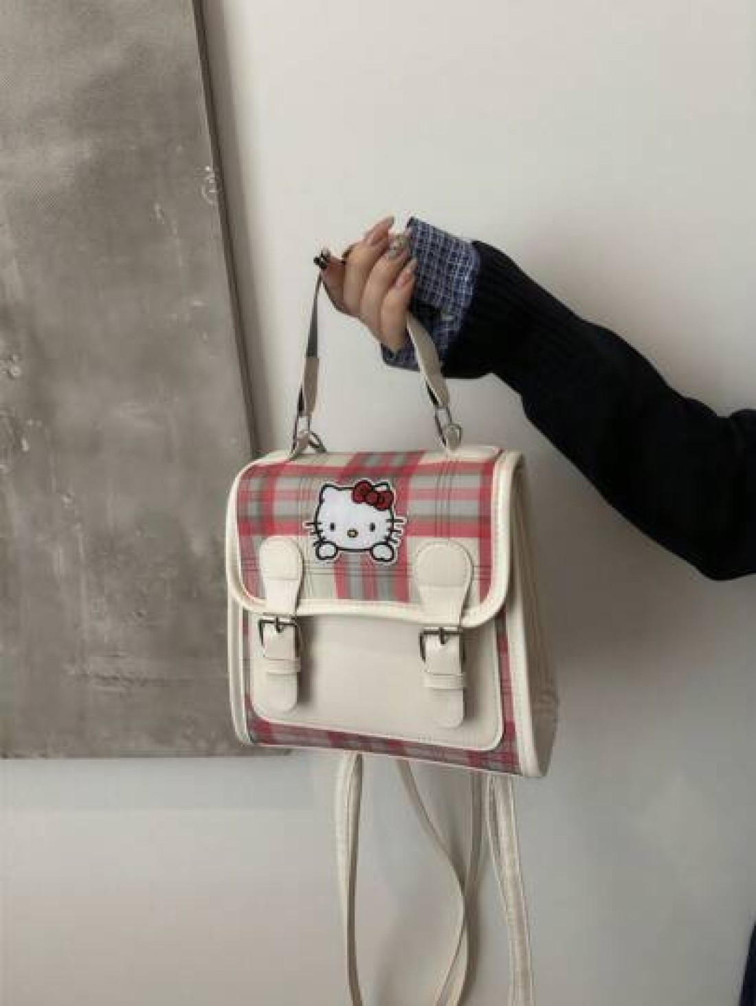 Sanrio 1pc Sanrio Cute Cartoon Anime KT Cat Bag Large Capacity Outdoor Storage Three Way Handbag Shoulder Bag Girls Bag Children s Bag Children s Backpack Suitable For Summer Travel Christmas Thanksgi