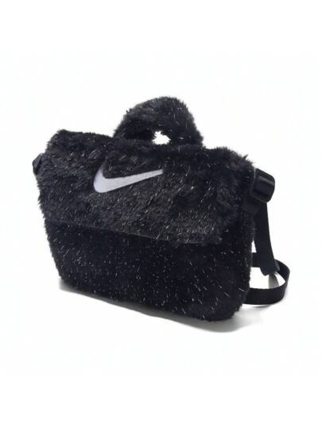 Nike حقيبة كروس بودي مزينة بالفراء 2025 من فئة البنات NK FX FUR CROSSBODY Shoulder Bag FZ1329-010