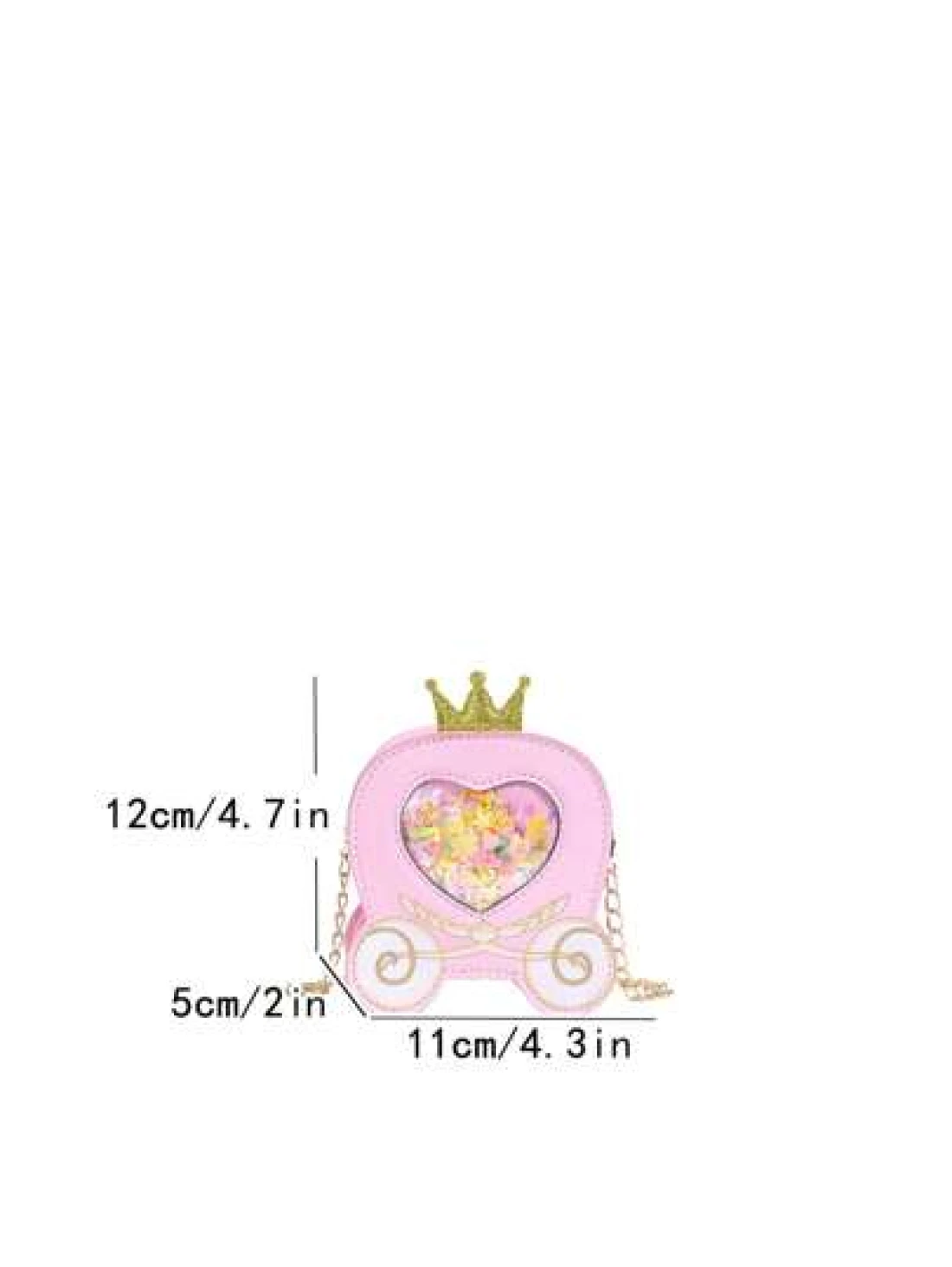 حقيبة كتف من الجلد الاصطناعي PU للبنات على شكل تيجان الأميرات الكرتونية