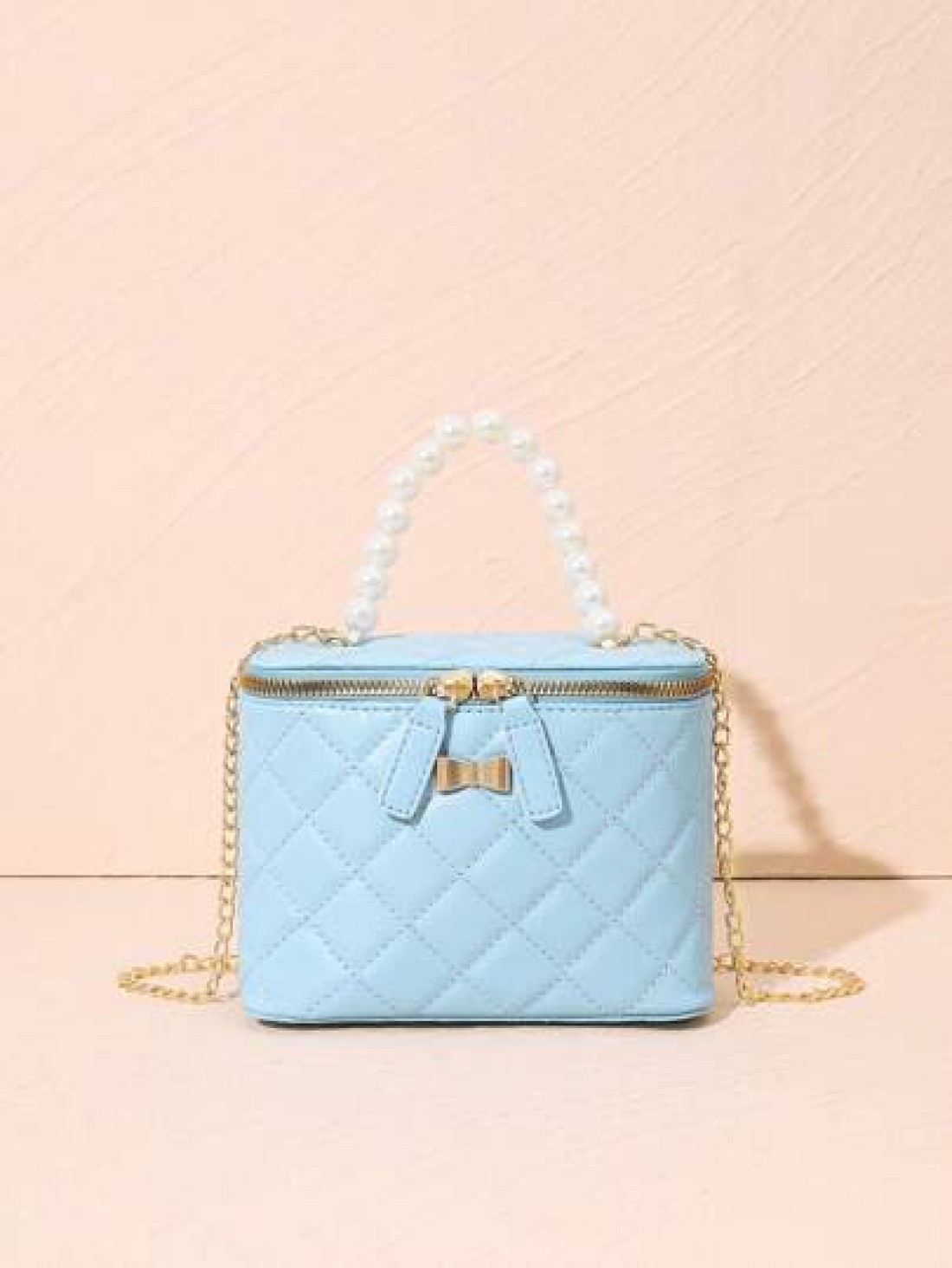 Faux Pearl Handbag Quilted Embroidered Shoulder Bag Crossbody Bag Butterfly Hardware Decor Coin Purse Suitable For Daily Use Party Gift Giving In Small Large Sizes