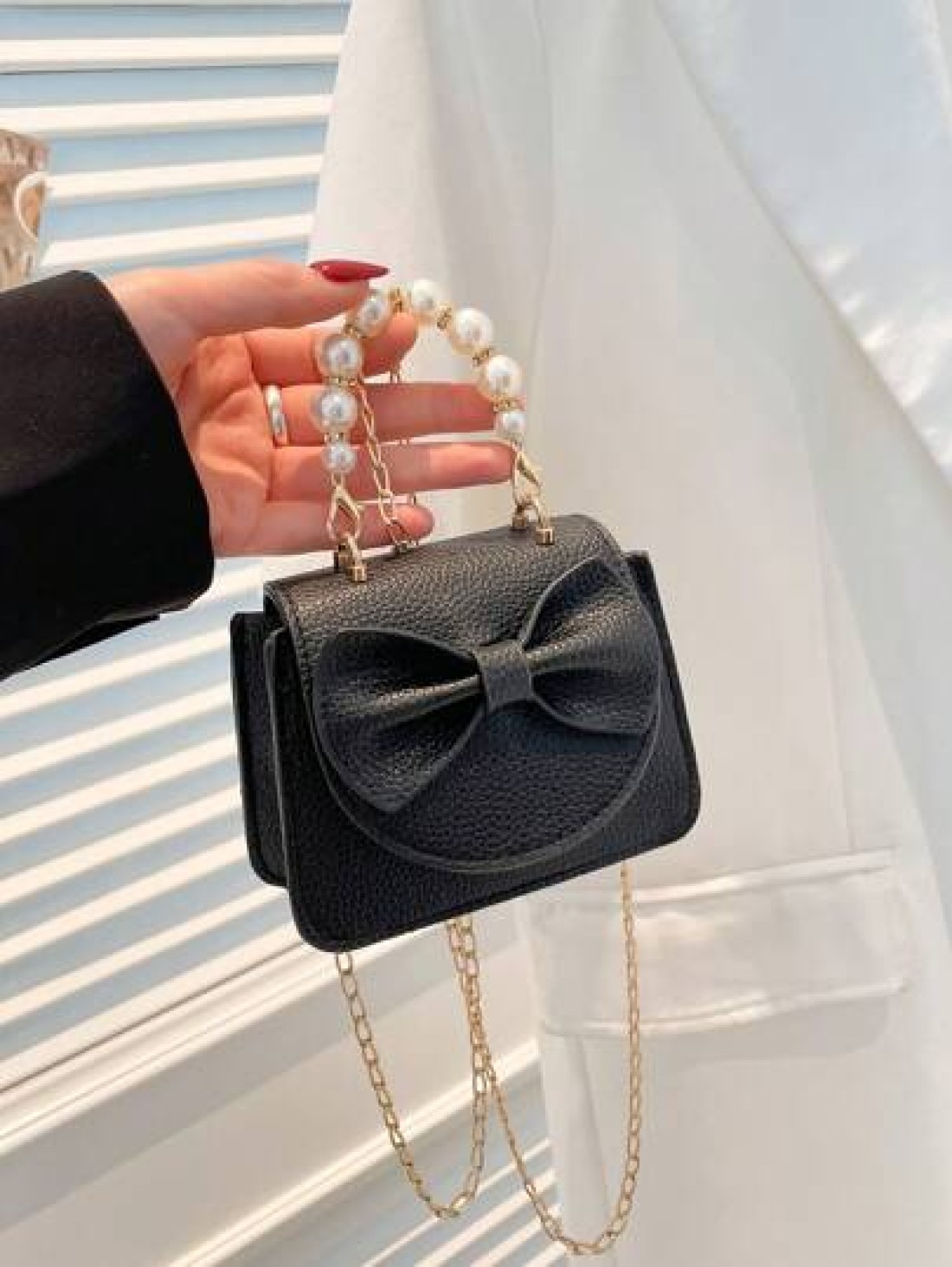 1pc Handbag Pu Flip Top Opening And Closing New Mini Sweet Bow Hot Selling Exquisite Small Square Bag Ins Summer Fashion Handbag Messenger Bag Suitable For Daily Travel And Shopping It Is A Perfect Gi