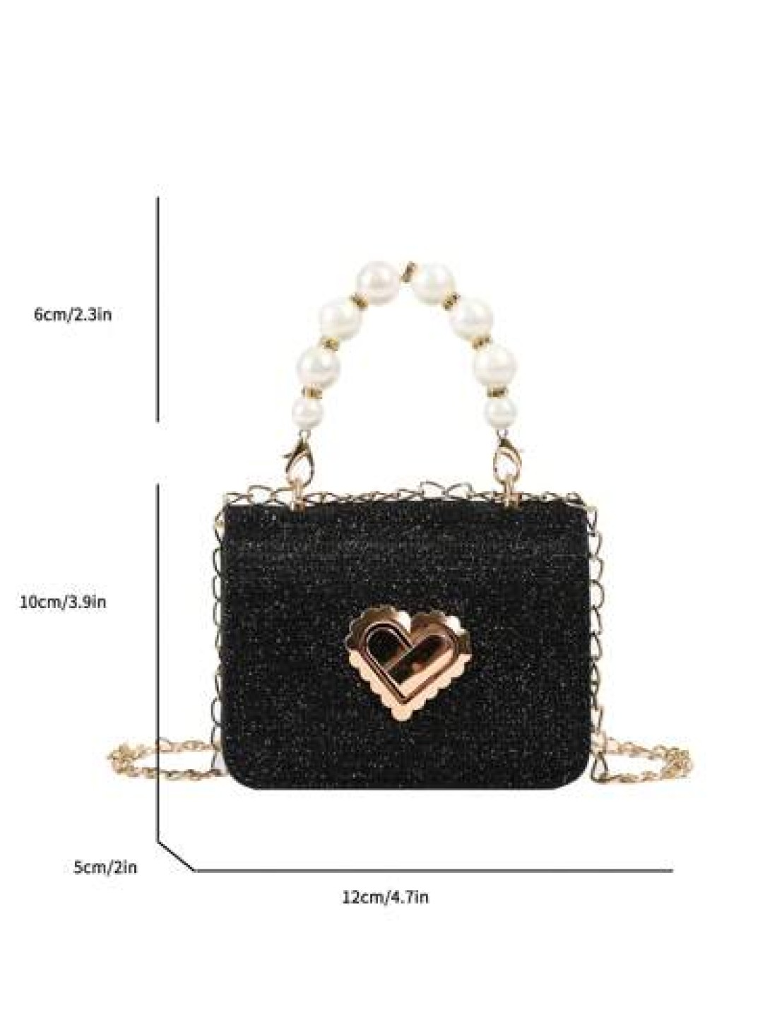 Rhombic Fashion Mini Pearl Chain Handbag Mini Children s Shoulder Bag Square Mini Bag