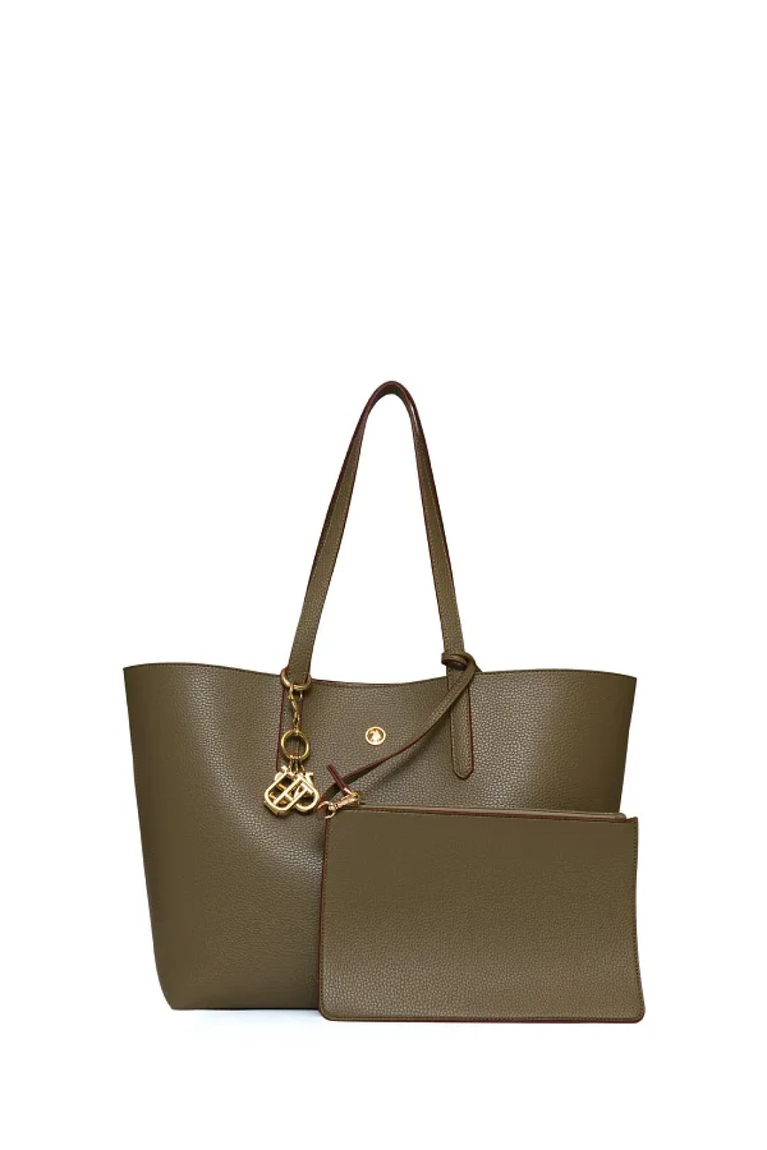 U.S. Polo Assn. حقيبة كتف نسائية كاكي Us25197