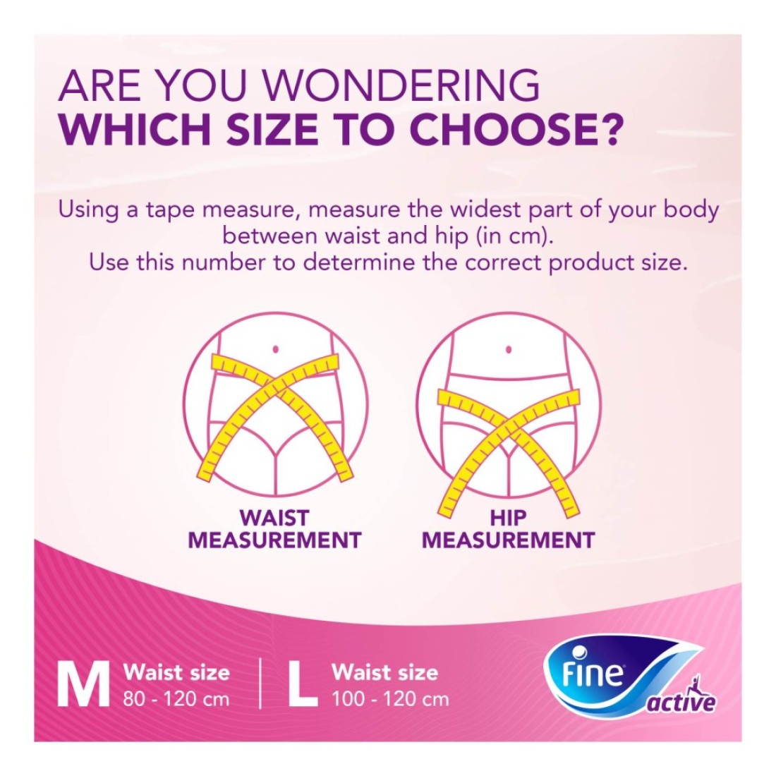 Fine Active Female Postpartum Diapers Medium Size Pack Of 12 Pull-Ups