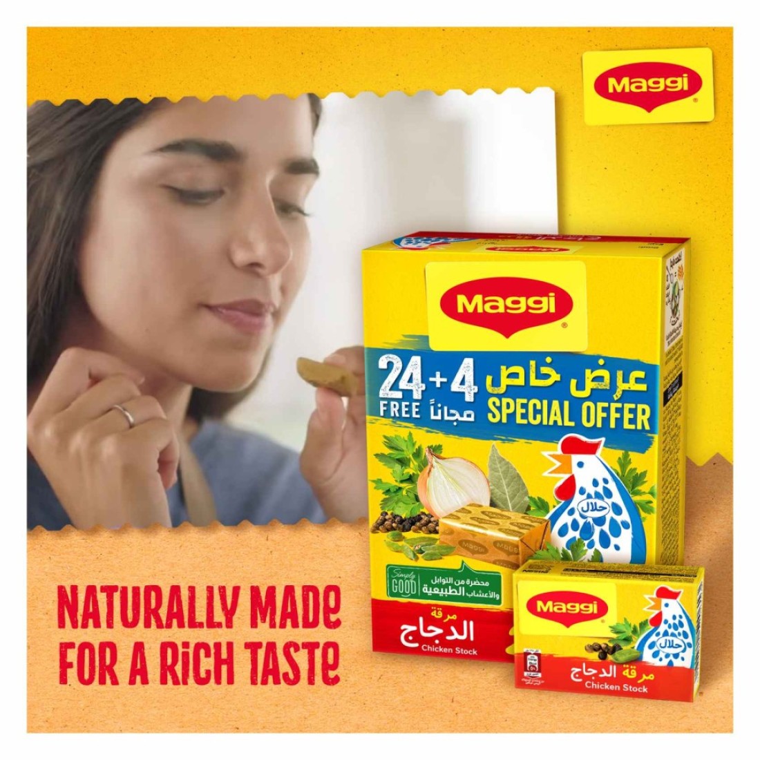 Nestle Maggi Chicken Stock 18g Pack of 28