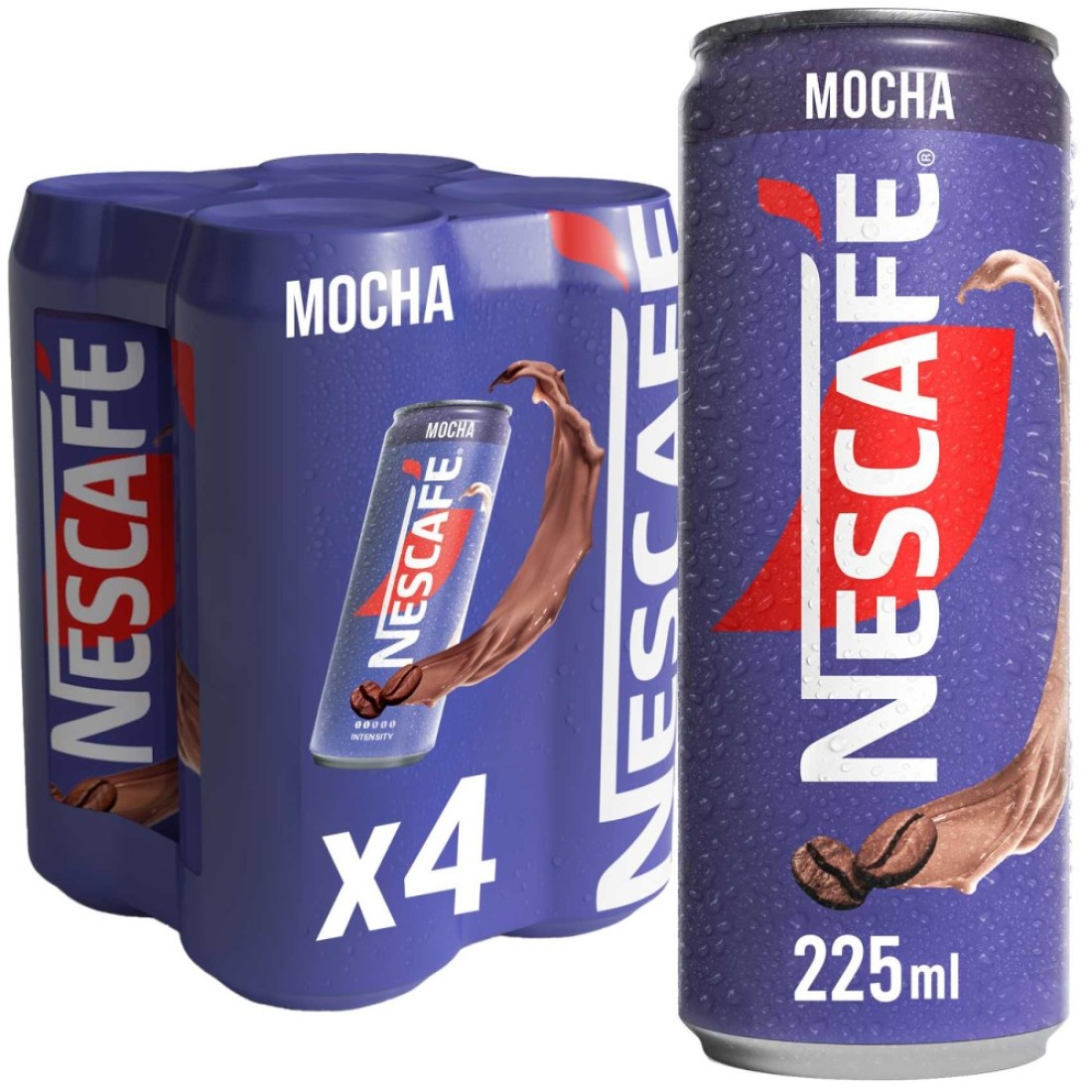 Nescafe Mocha Coffee Drink, 225ml Pack of 4