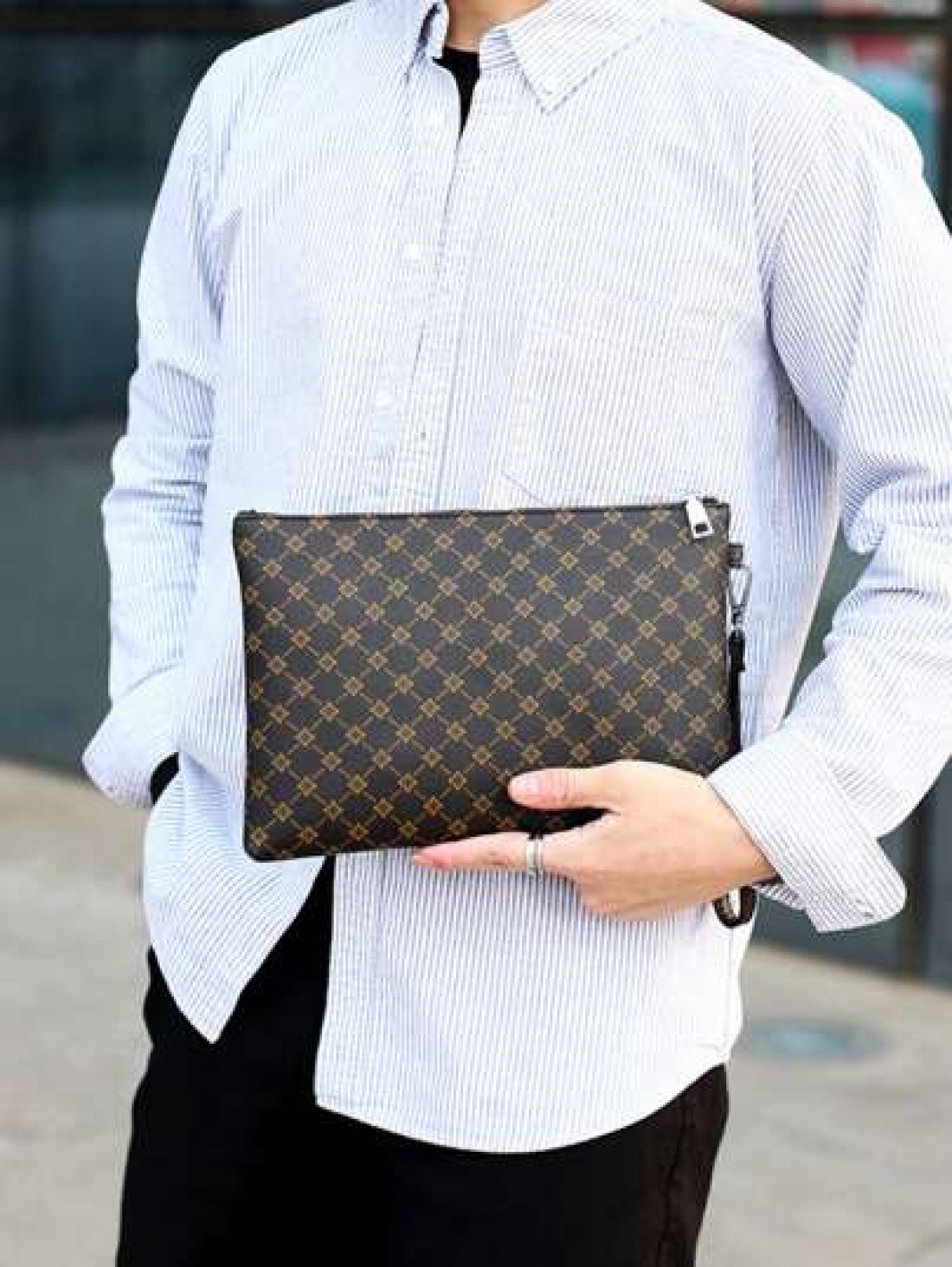 Men s Fashion PU Clutch Bag Pu Leather Men Wallet Brown Coin Clutch Purse Male Hand Bag Office Supplies Vintage Valentines Gift Vintage Bag Old Money Multi Functional Men Bag Travel Winter Wash Bag Mu