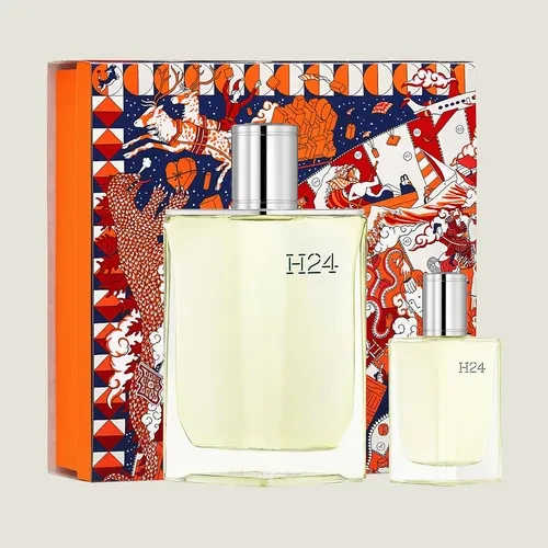 طقم عطور سفر من هيرميس – أون جارْدين أَ سِيثير (ماء تواليت ٢ مل) + H24 (ماء معطّر مركز ٢ مل)