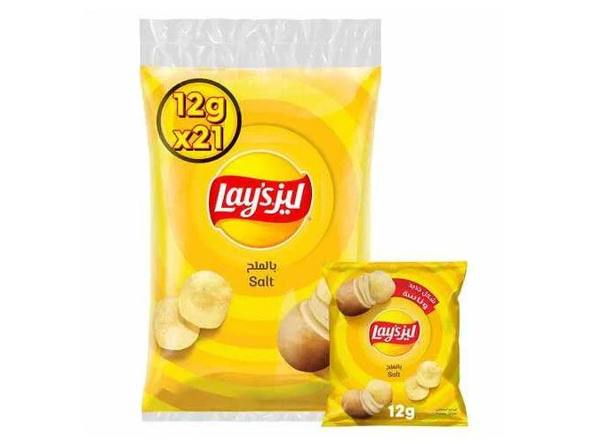 ليز رقائق مملحة ١٢ جم – عبوة ٢١ كيس
