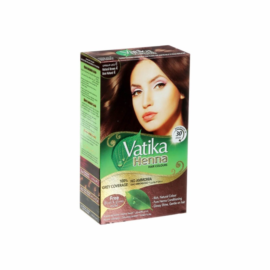 VATIKA HENNA NATURAL BROWN 6X10GM