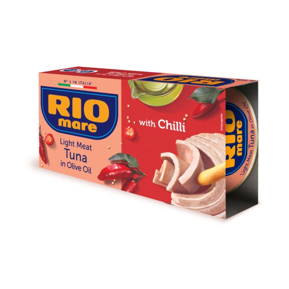 Rio Mare Light Meat Tuna in Olive Oil with Chilli, 160g Pack of 2