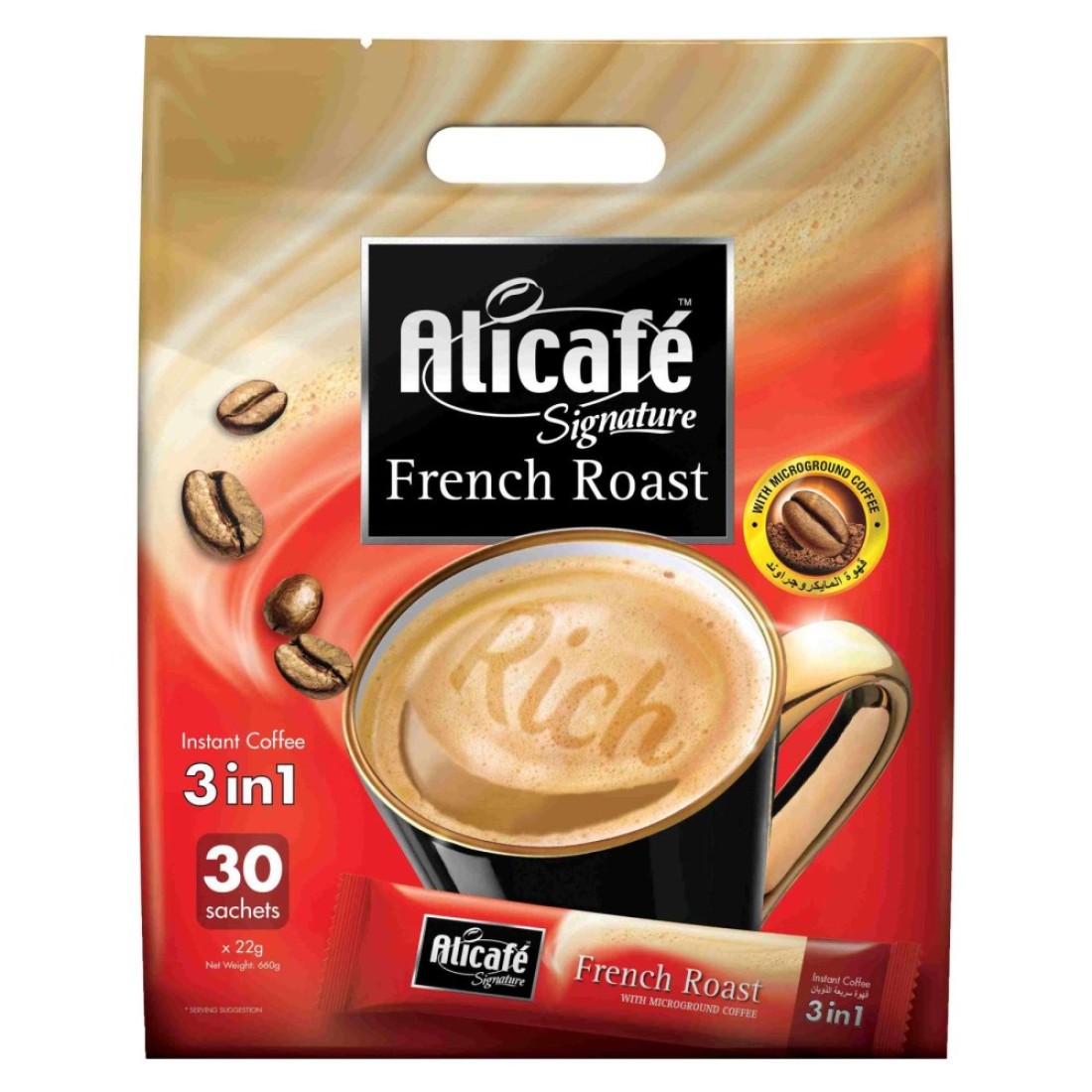 Alicafe Signature French Roast 3-in-1 Instant Coffee 22g Pack of 30
