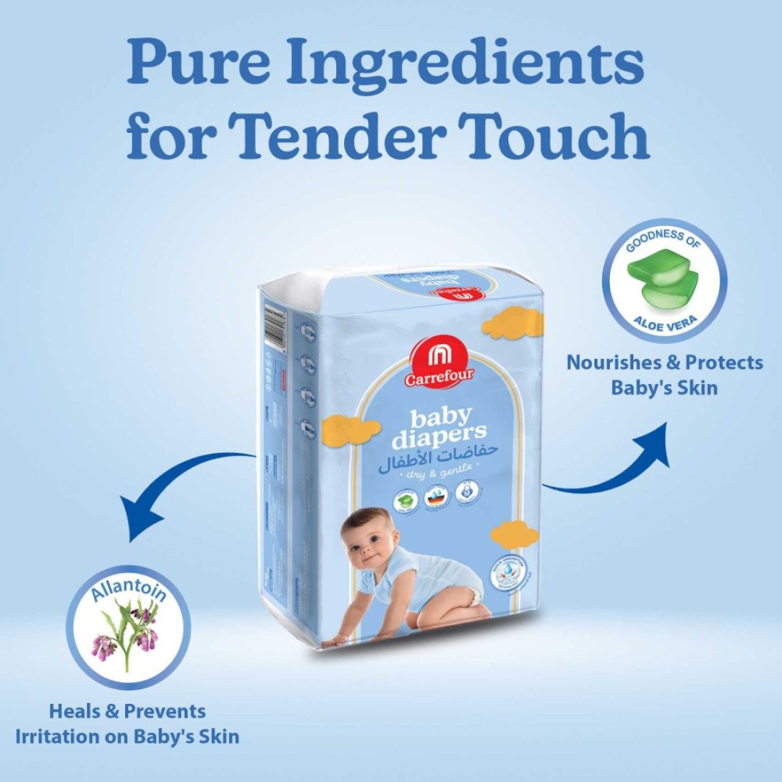 Carrefour Dry and Gentle Baby Diapers Size 6 13kg+ 48 Diapers