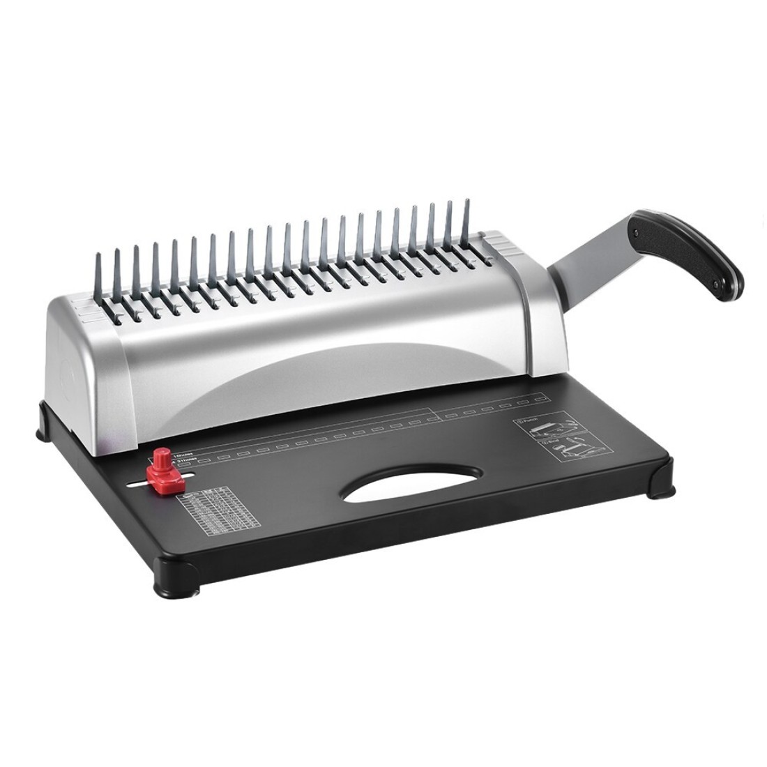 Generic-A4 Paper Puncher Binder 21 Holes Binding Machine 12 Sheets Punching 450 Sheets Binding Office Home Tools