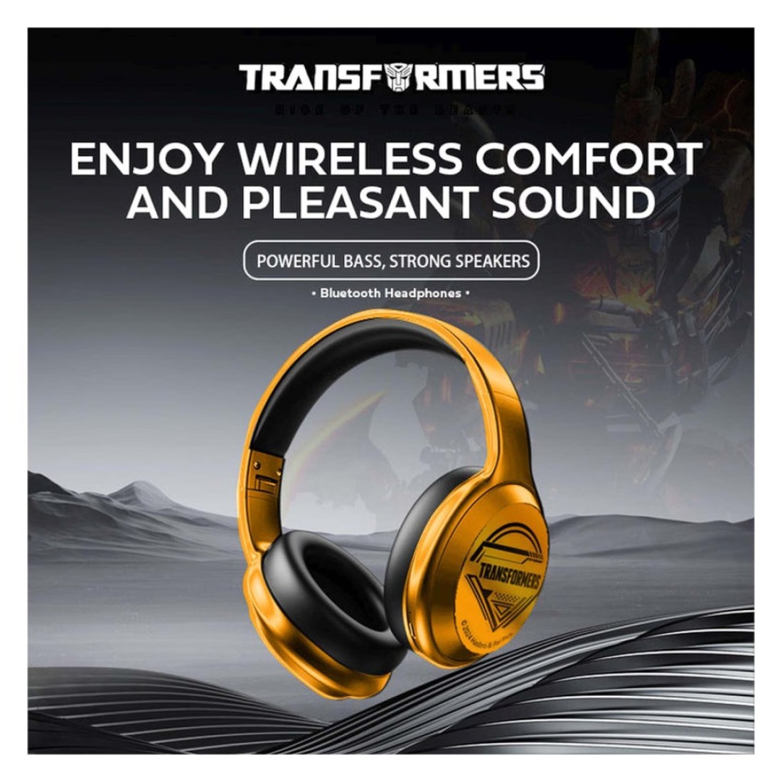 Transformers Bumble Bee Truly Wireless Bluetooth Over-Ear Headset TFG06, Yellow