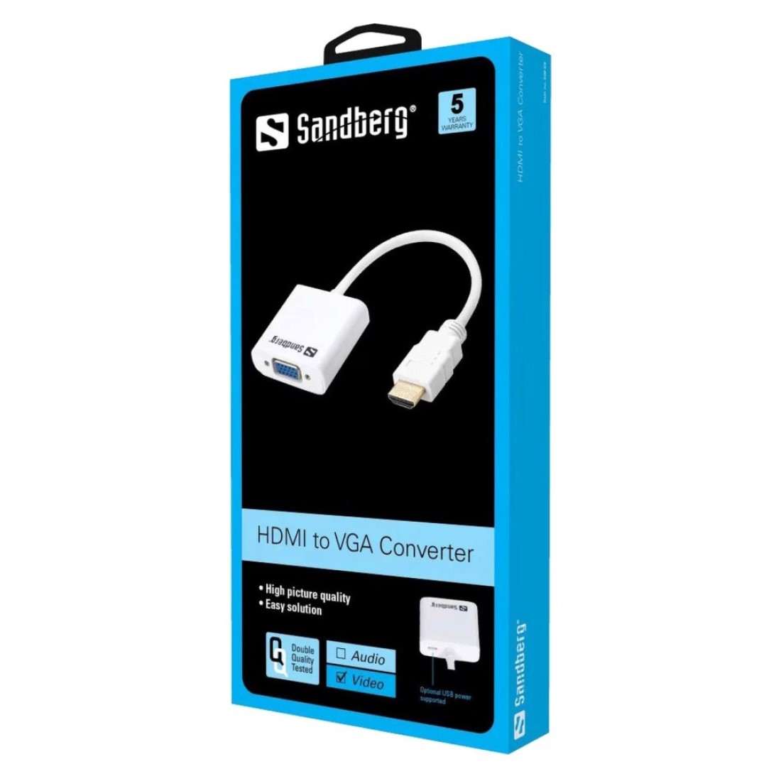 Sandberg HDMI To VGA Converter Adapter White