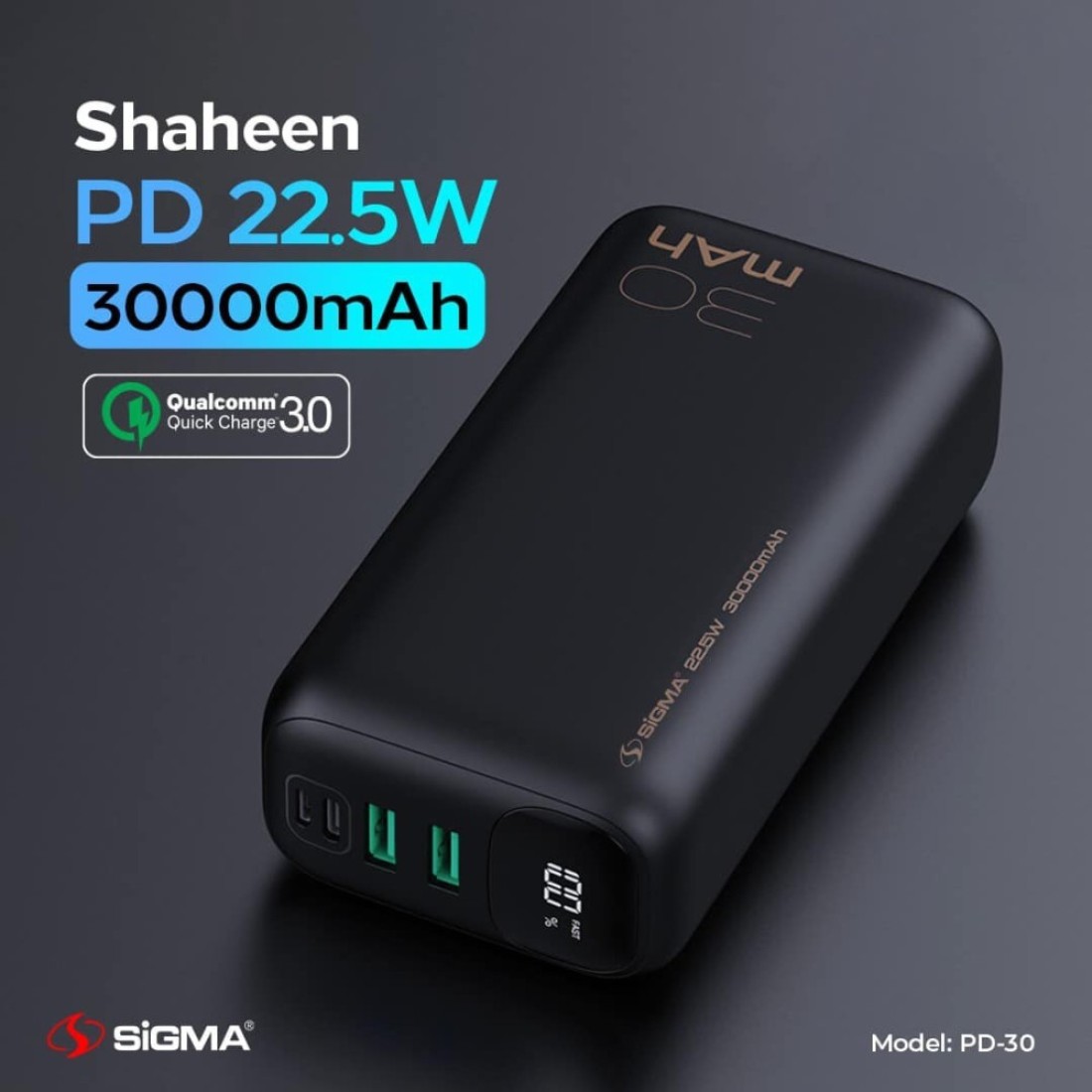 باور بانك شاهين PD-30 بسعة 30,000 ملي امبير