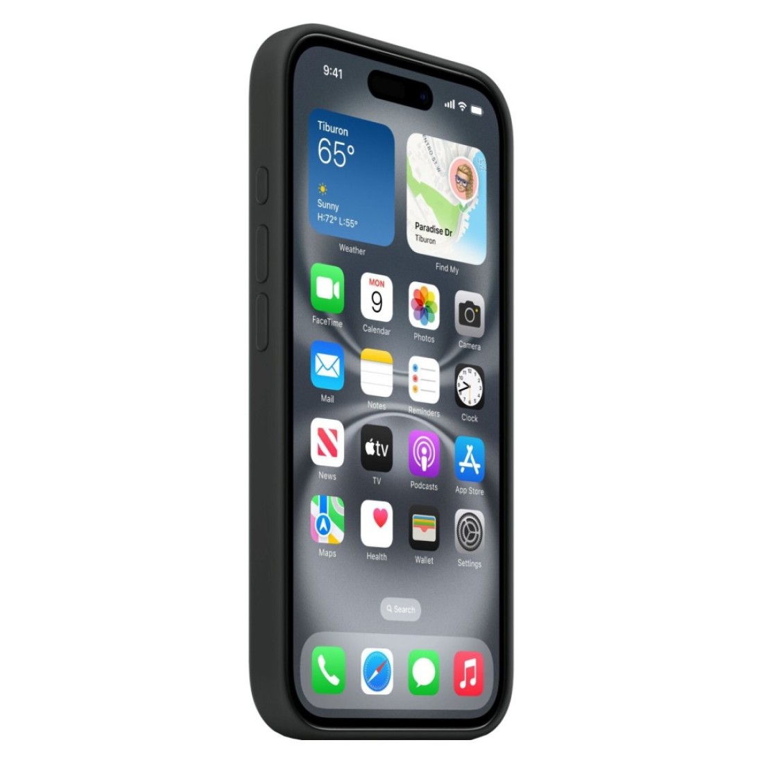 Apple Silicone Case Cover With MagSafe For iPhone 16 Black