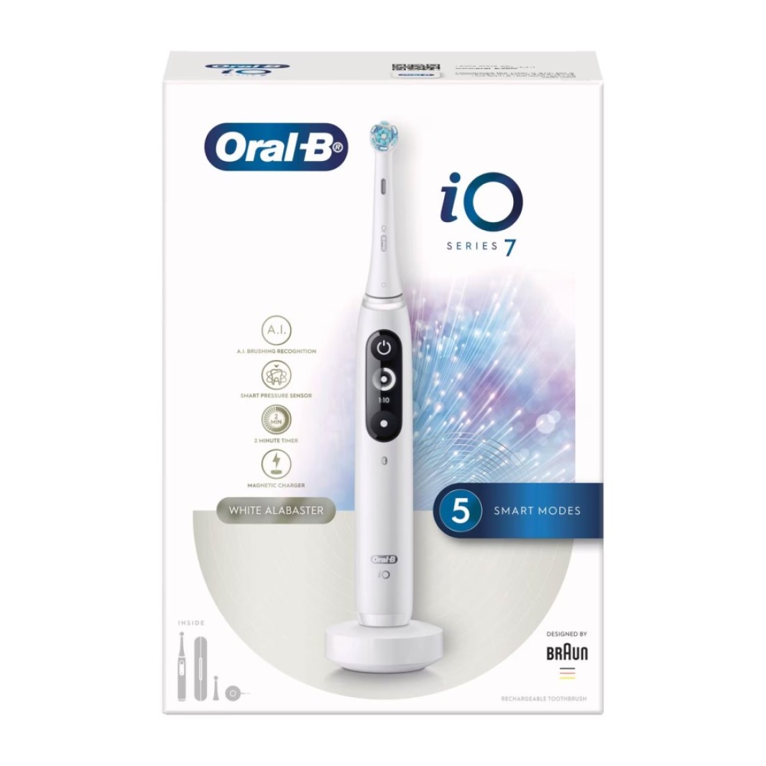 Oral-B iO Series 7 Electric Toothbrush With Travel Case White