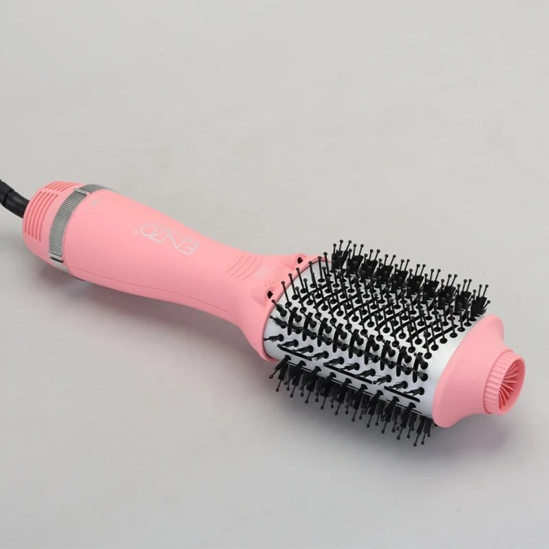 ENZO EN-6210 75mm Volumizing Blowout Brush – 1500W 3-in-1 Hair Dryer, Straightener, TurboDry Technology, Ionic Anti-Frizz Bristles, 3 Heat Settings & 2 Speeds – Pink – Intl Version