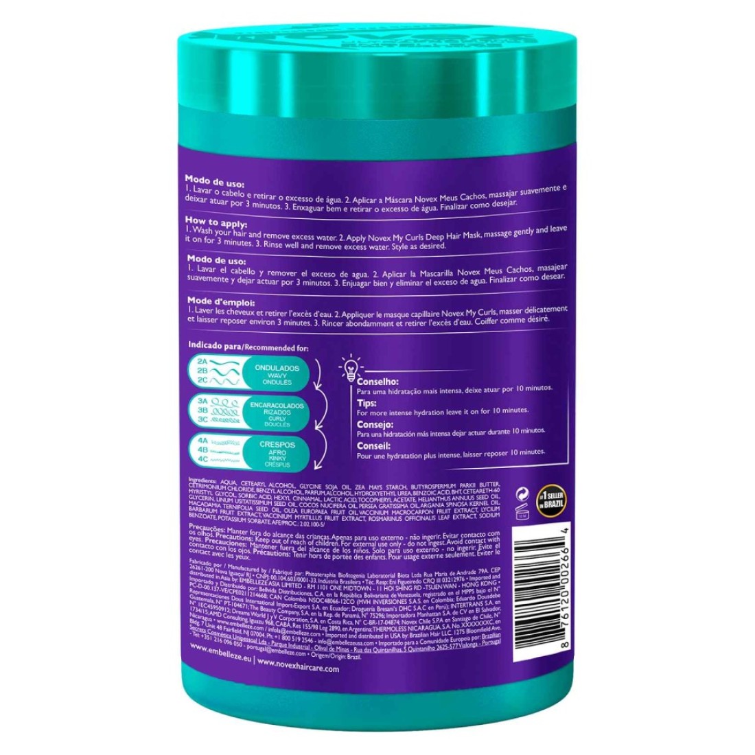 Novex My Little Curls Deep Hair Mask White 400g